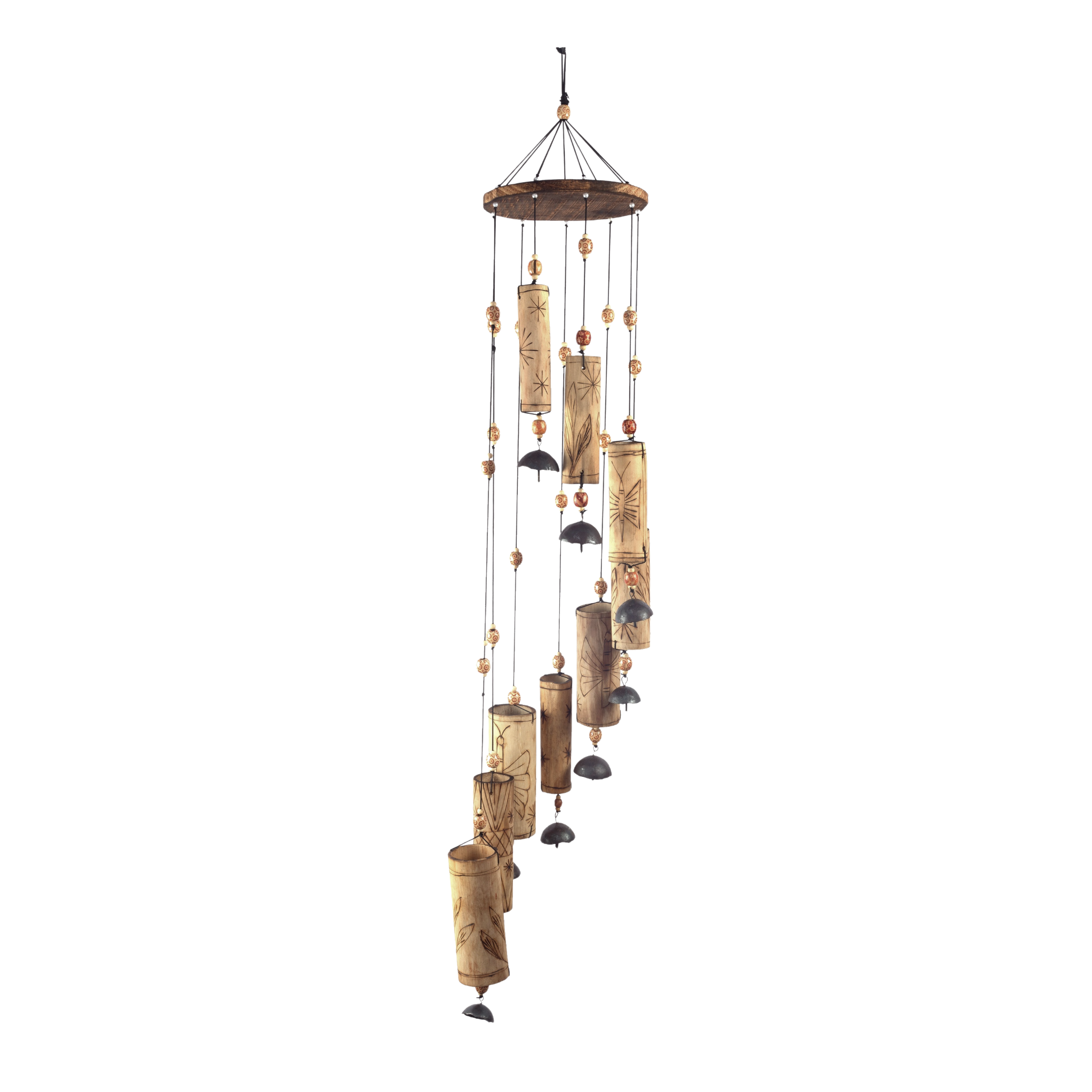 Bamboo Windchime (Wrought Iron Bells)