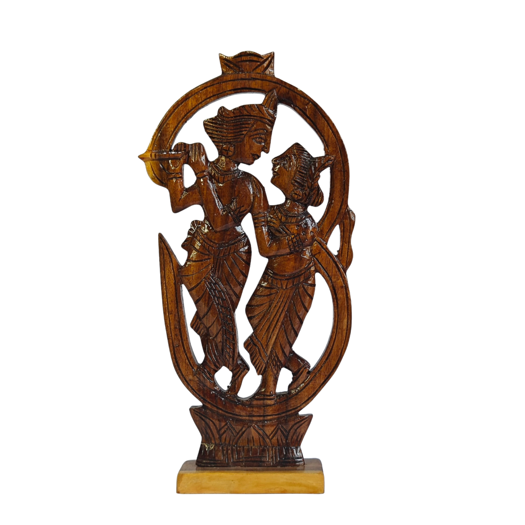 Wood Carving Radha-Krishna