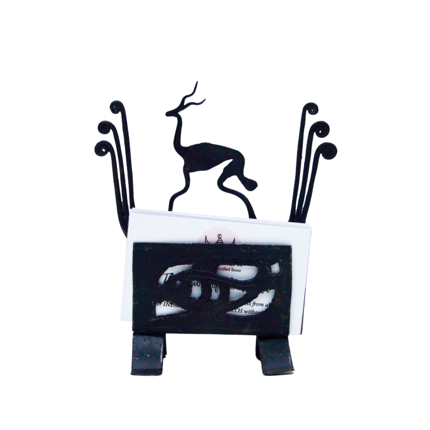Wrought Iron Card Holder – Design 1 – Bastar Arts