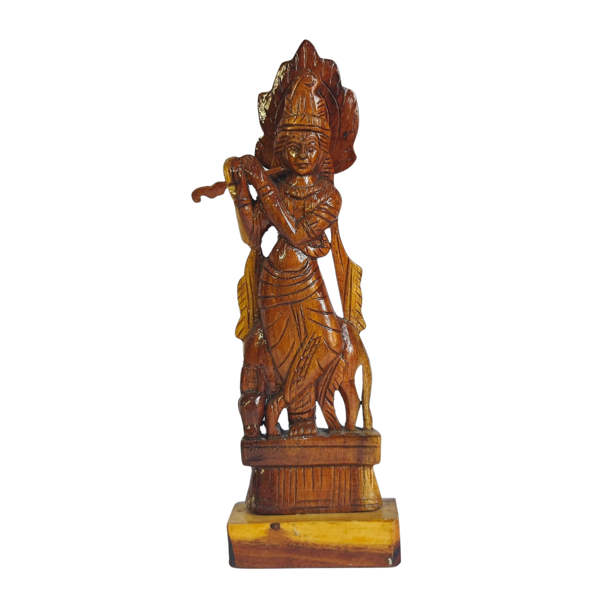 Wood Carving Krishna