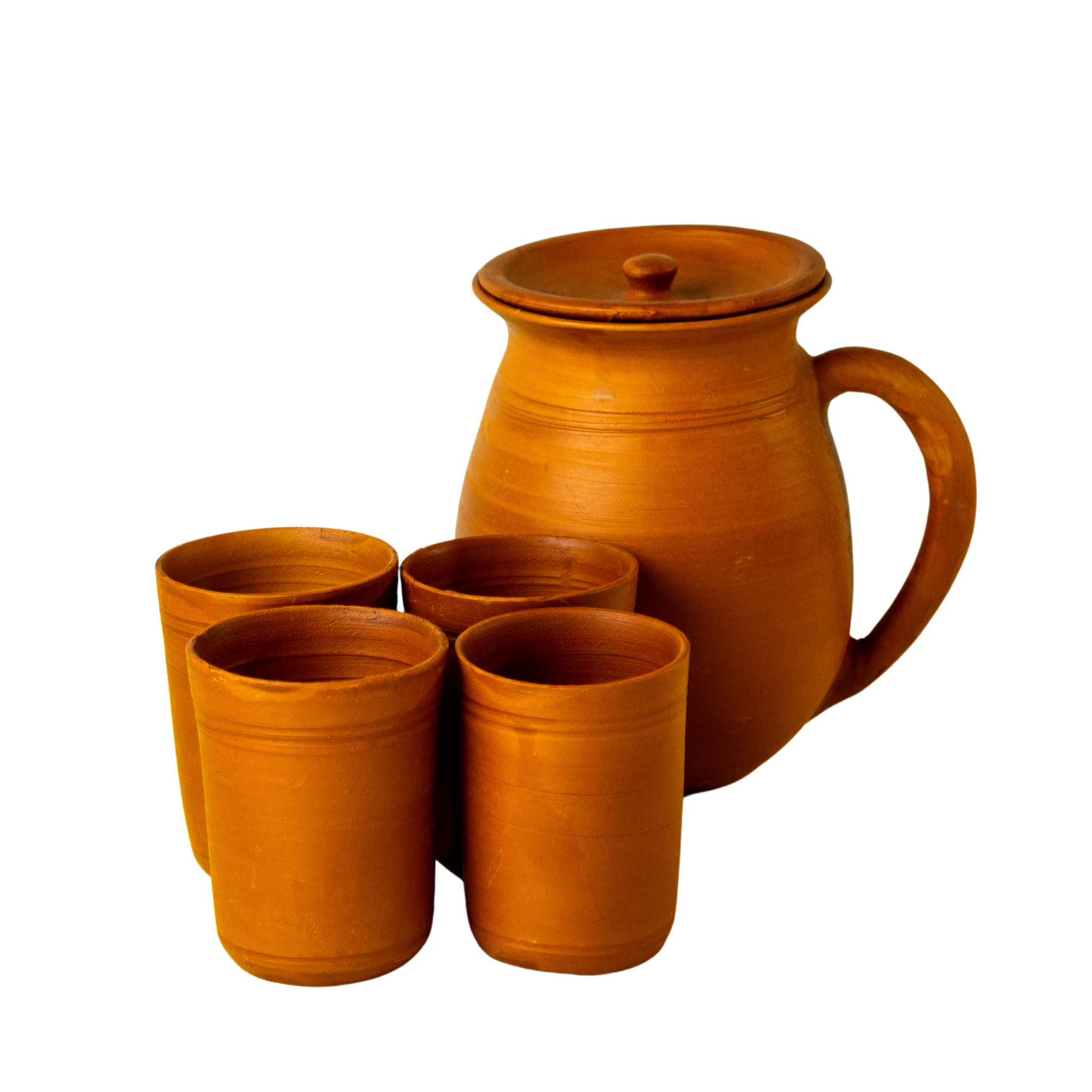 Terracotta Jug-Glass Set
