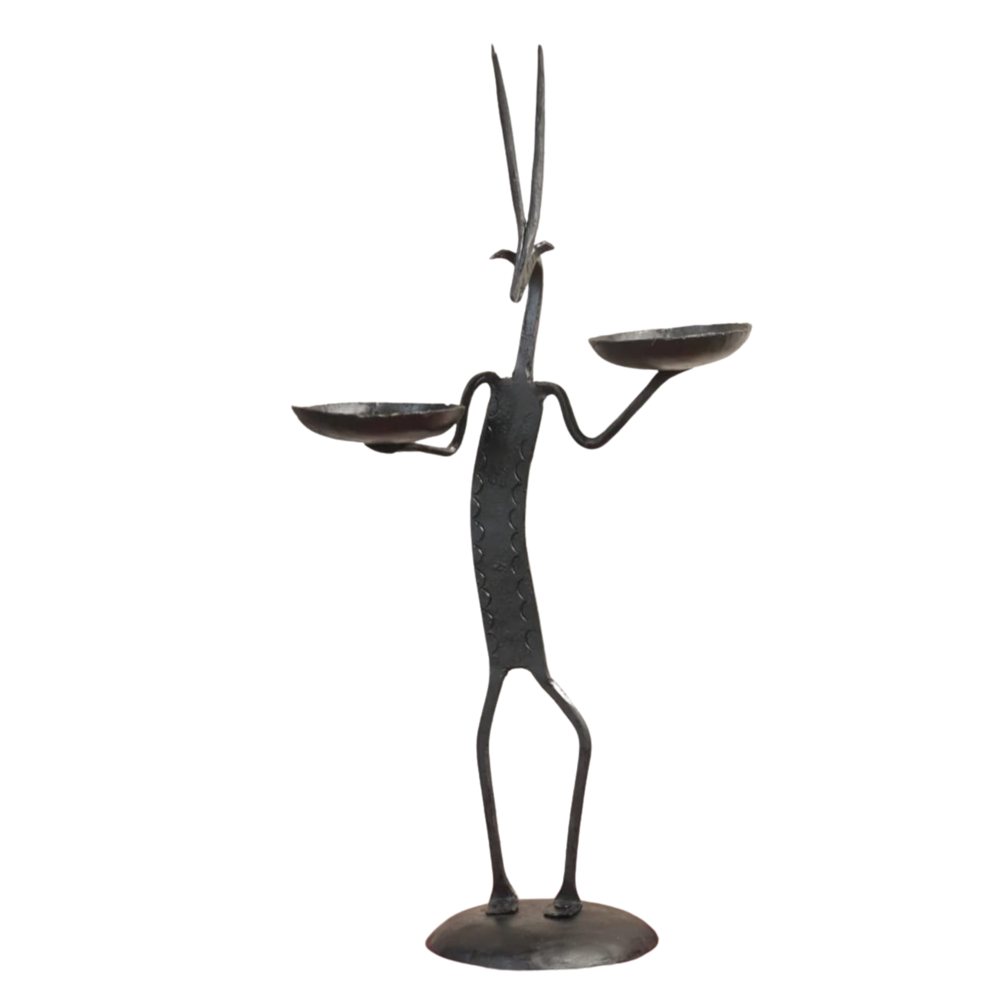 Wrought Iron Deer Candle Holder