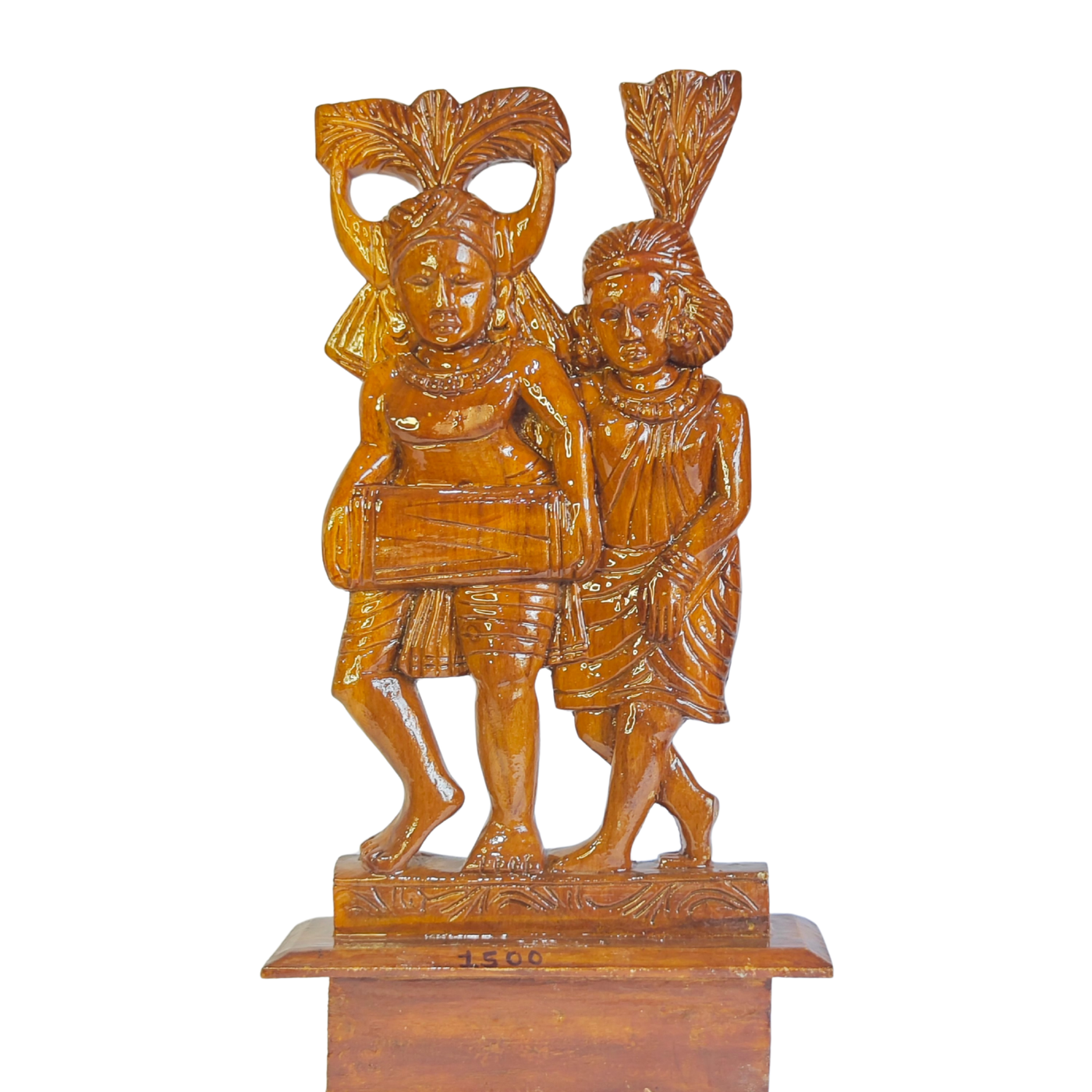 Wood Carving Musician Madia-Madin – Design 2 – Bastar Arts