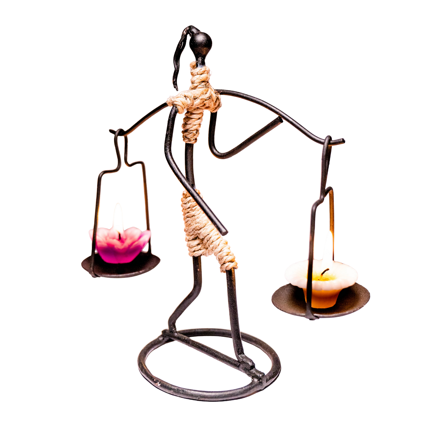 Wrought Iron Candle Holder – Design 2 – Bastar Arts