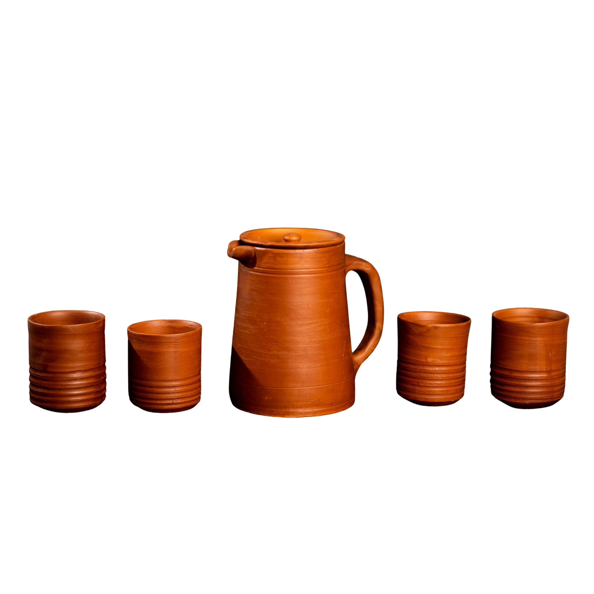 Terracotta Jug-Glass Set