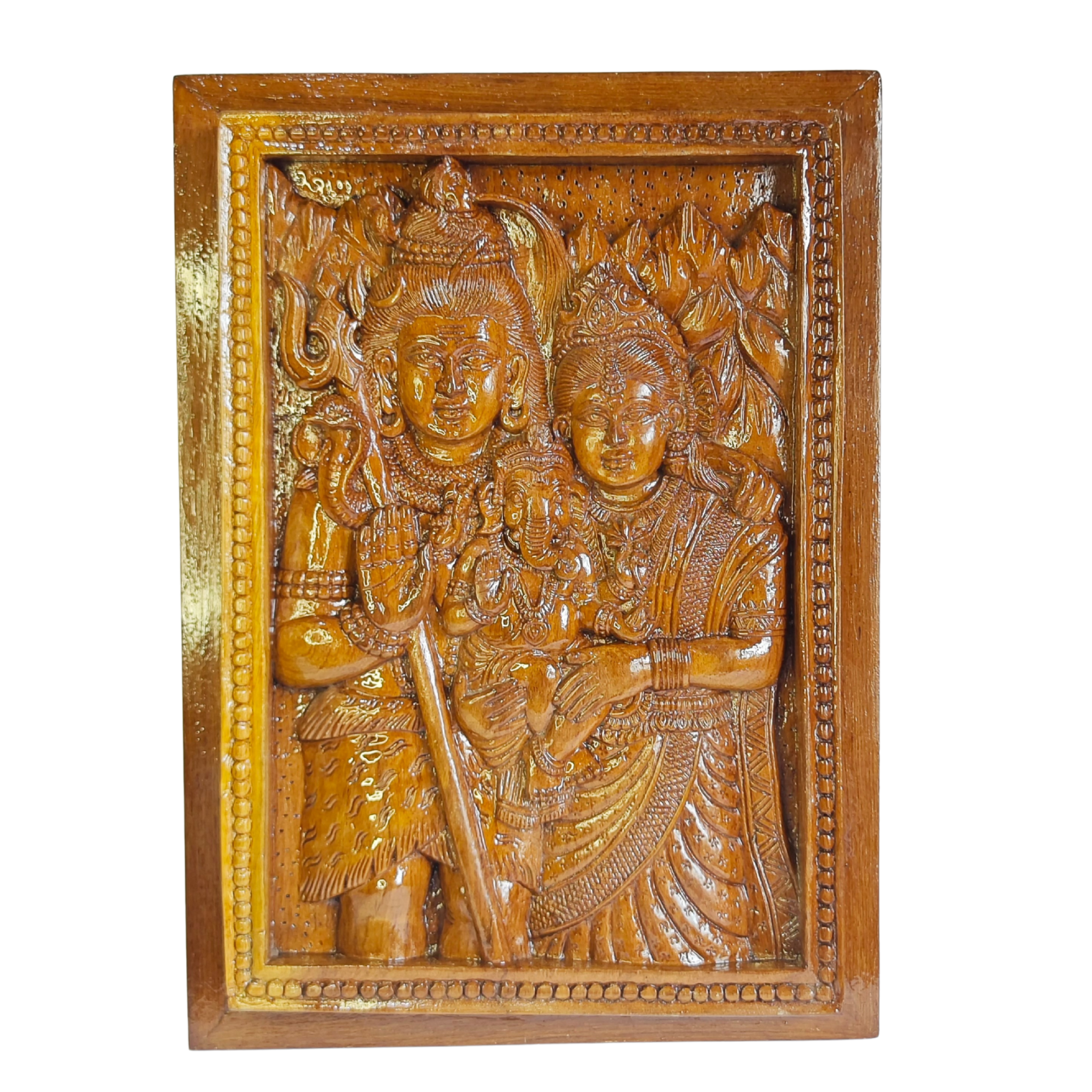 Wood Carving Shankar-Parvati