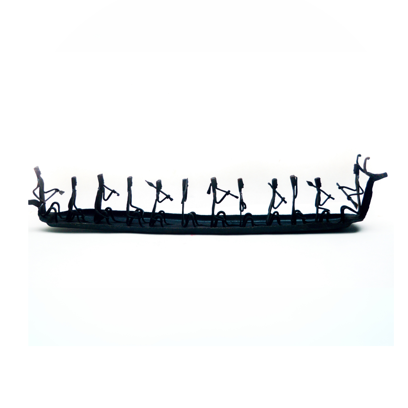 Bastar Dhokra Art Tribal Boat with Figurines - Ancient Lost Wax Casting – Bastar Arts