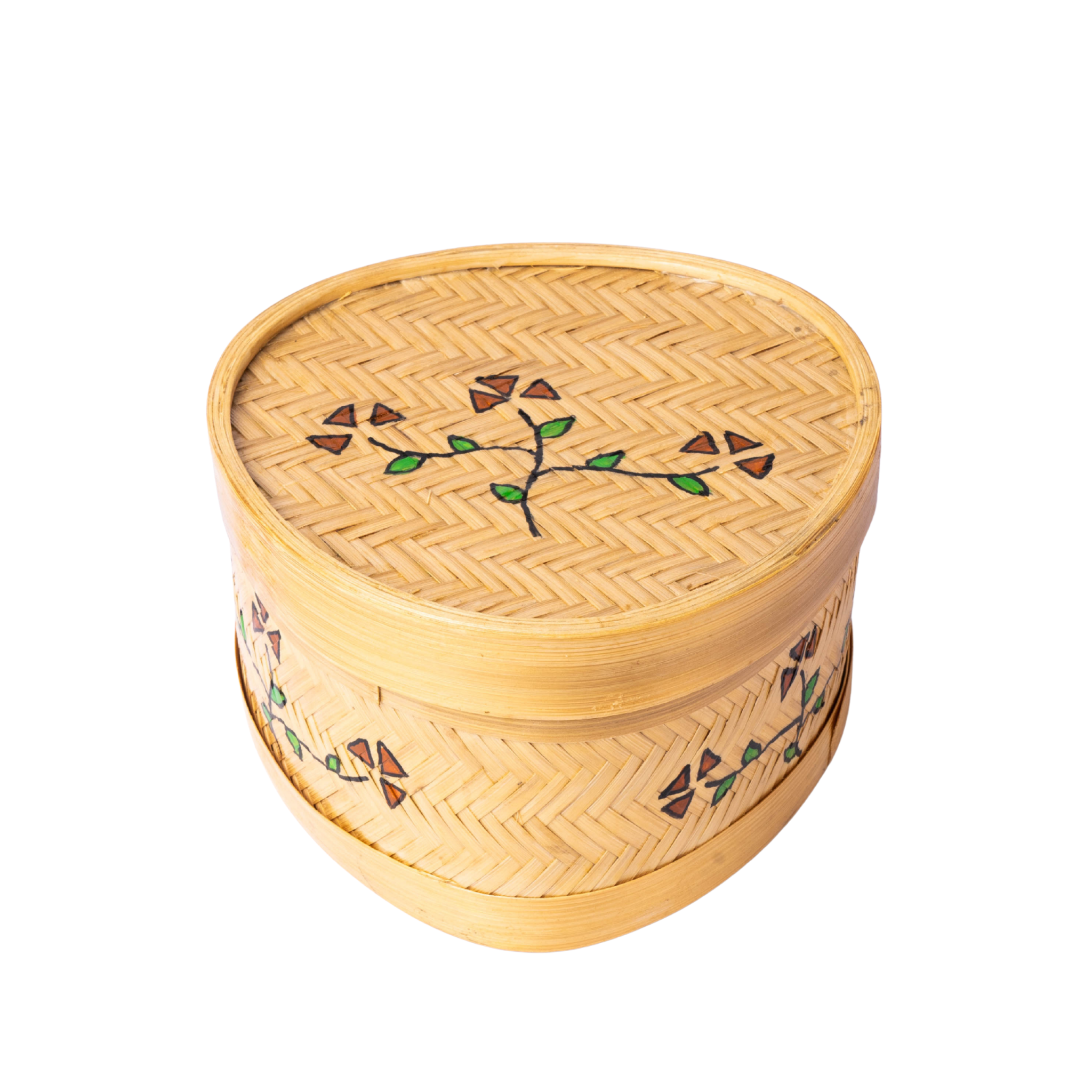 Bamboo Container (Hand Painted)