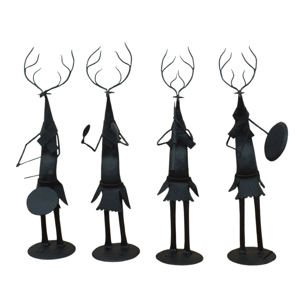 Wrought Iron Deer Musician Set – Bastar Arts