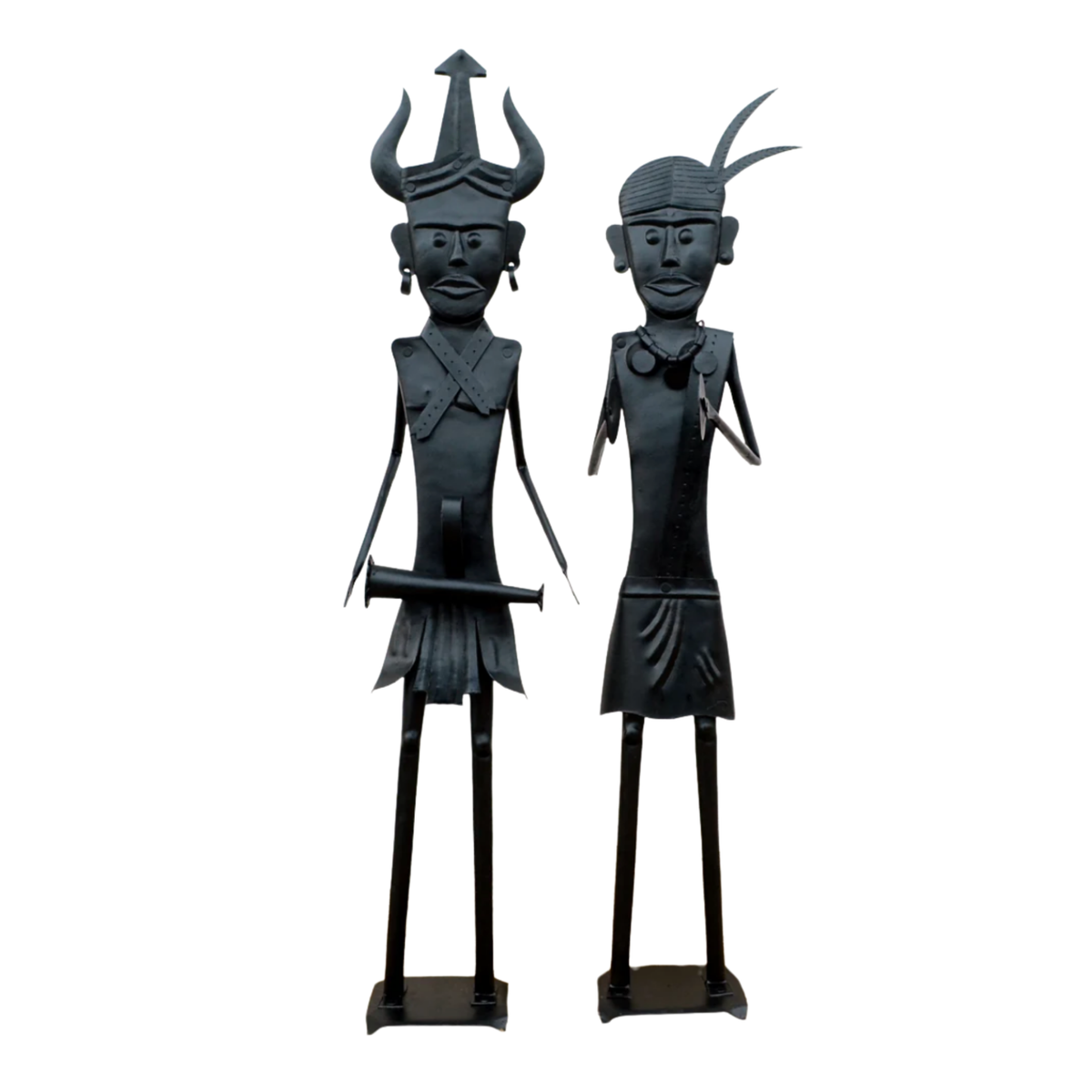 Wrought Iron Tribal Set – Design 2 – Bastar Arts