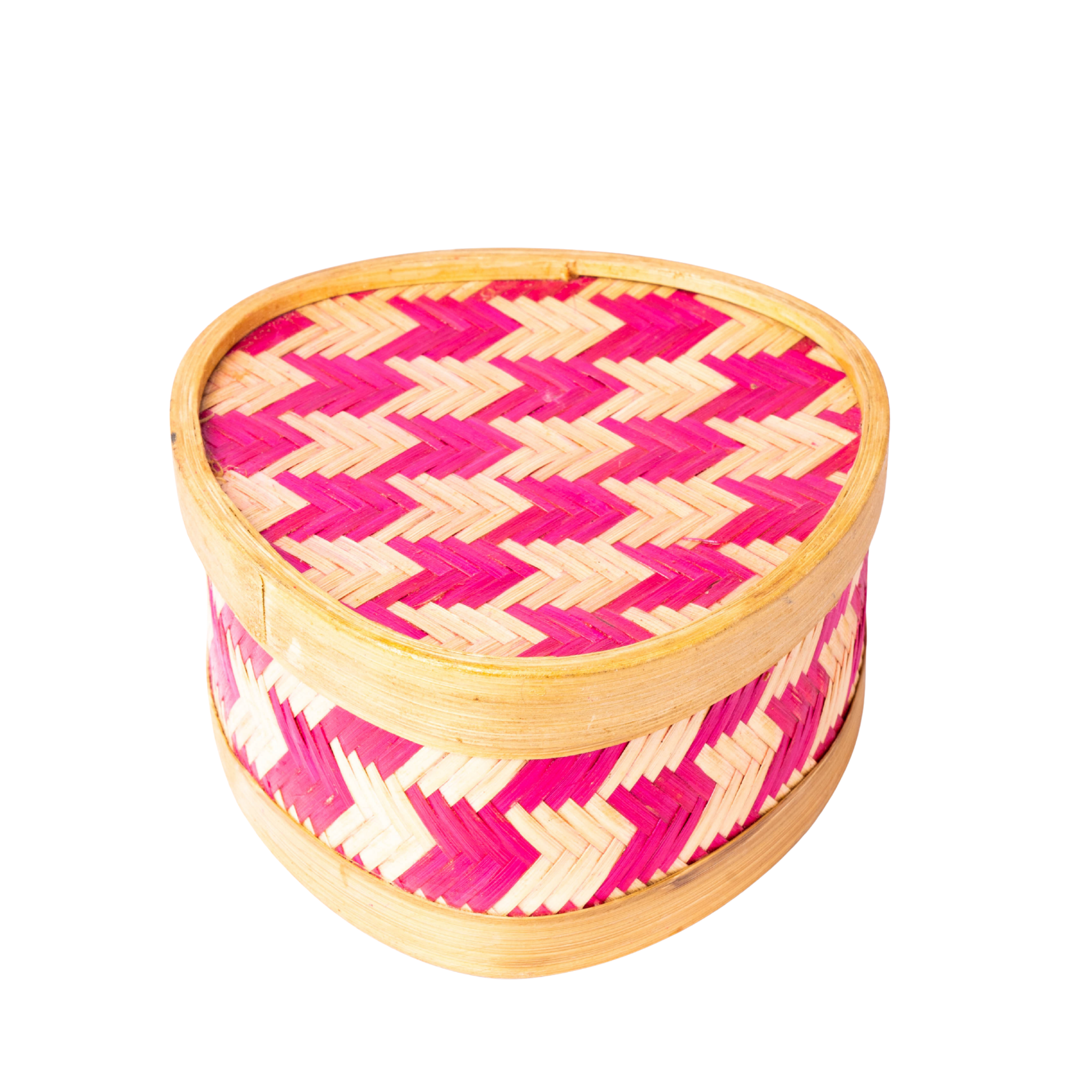 Bamboo Container (Multicolor Pattern)