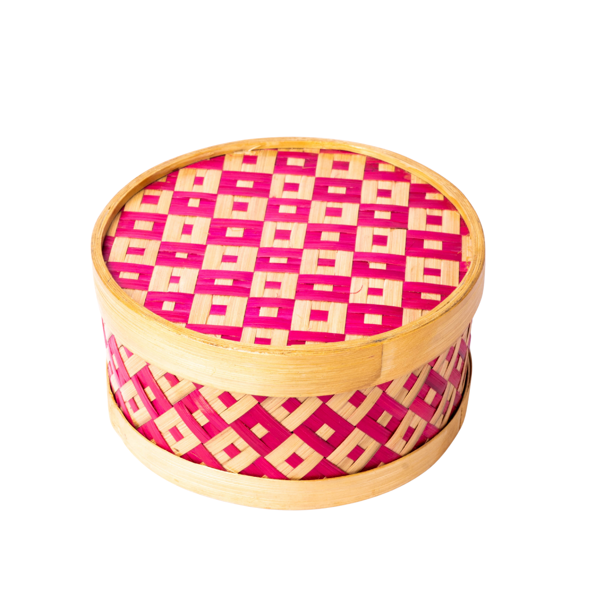 Bamboo Container (Multicolor Pattern)