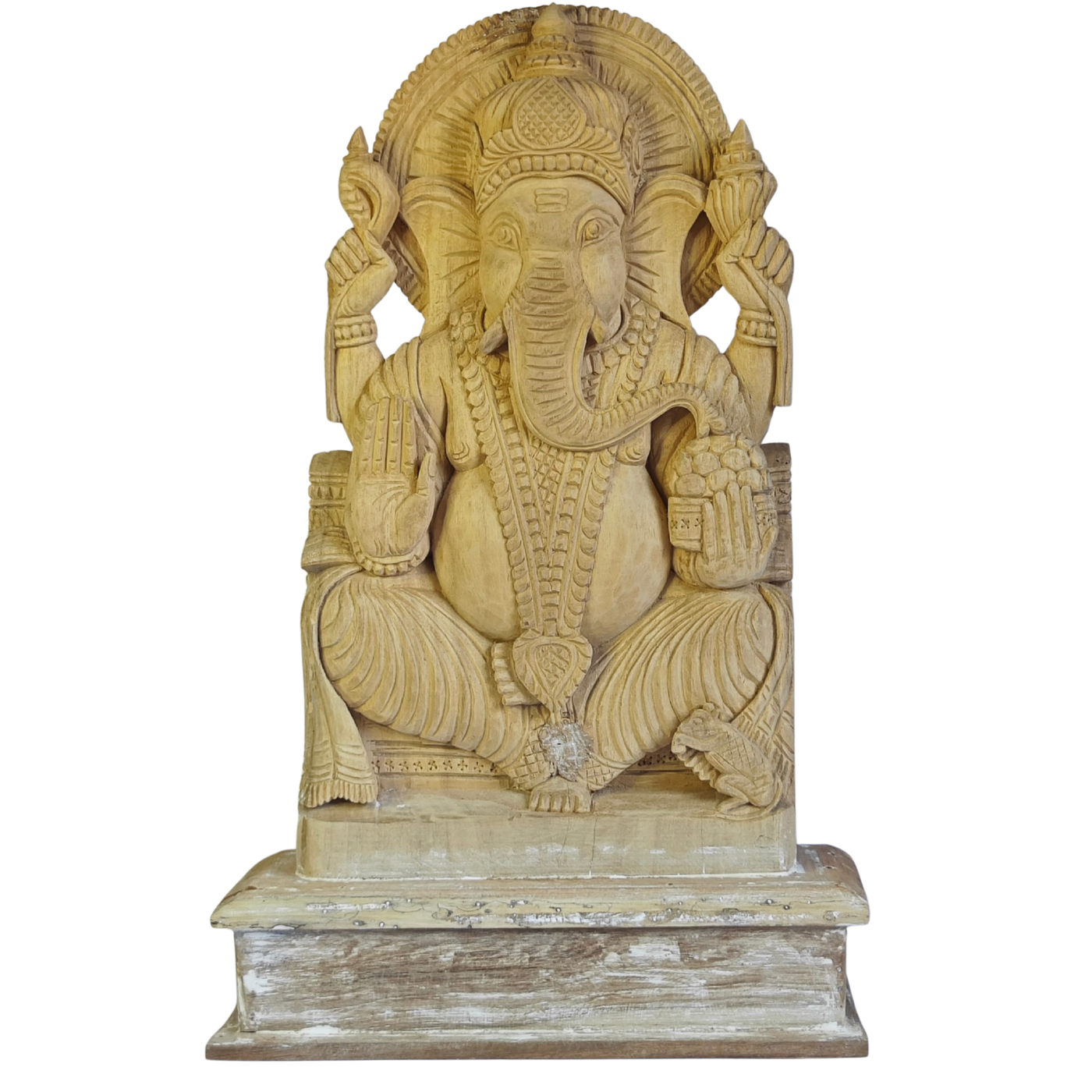 Wood Carving Ganesh Ji – Design 1 – Bastar Arts