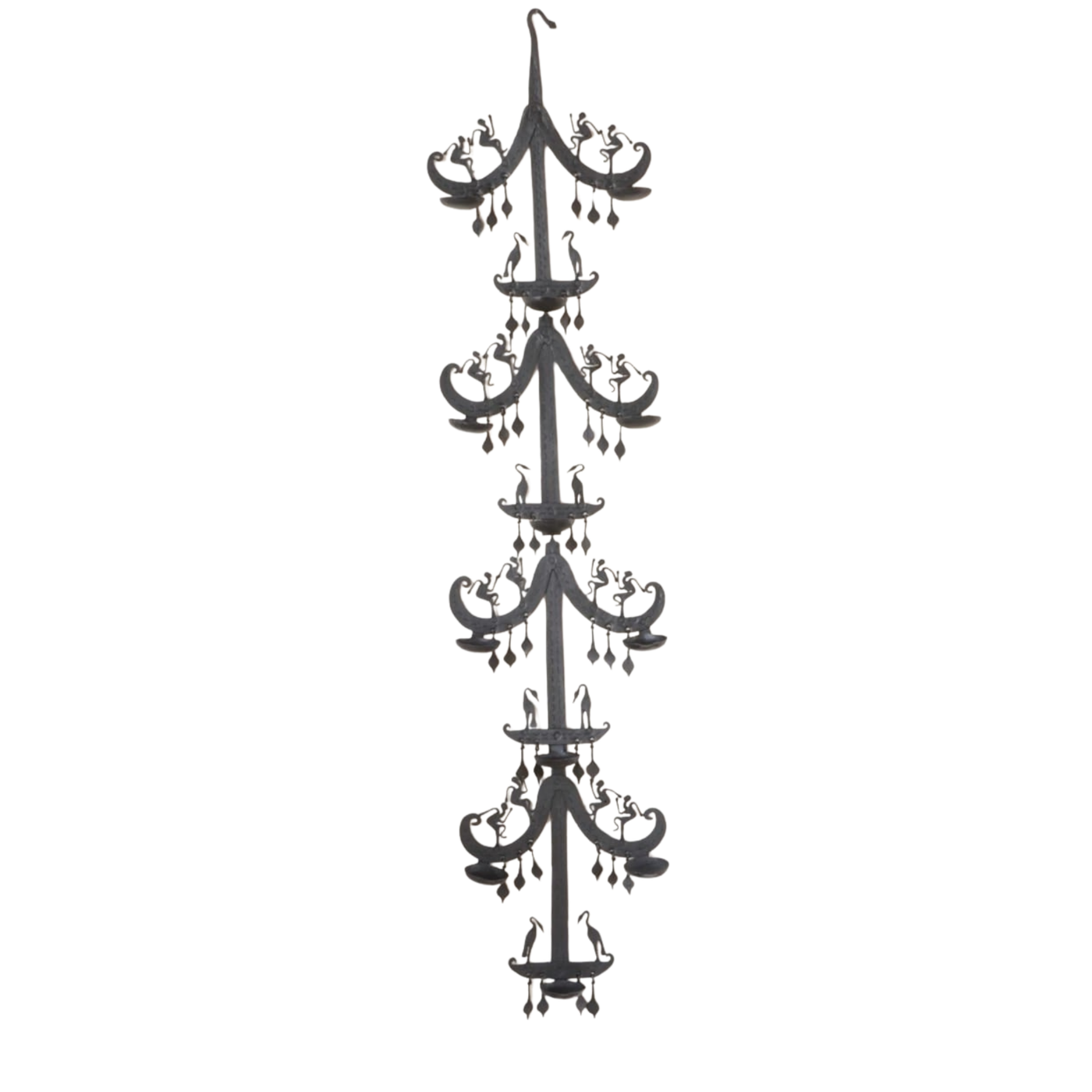 Wrought Iron Diya Wall Decor – Design 1 – Bastar Arts