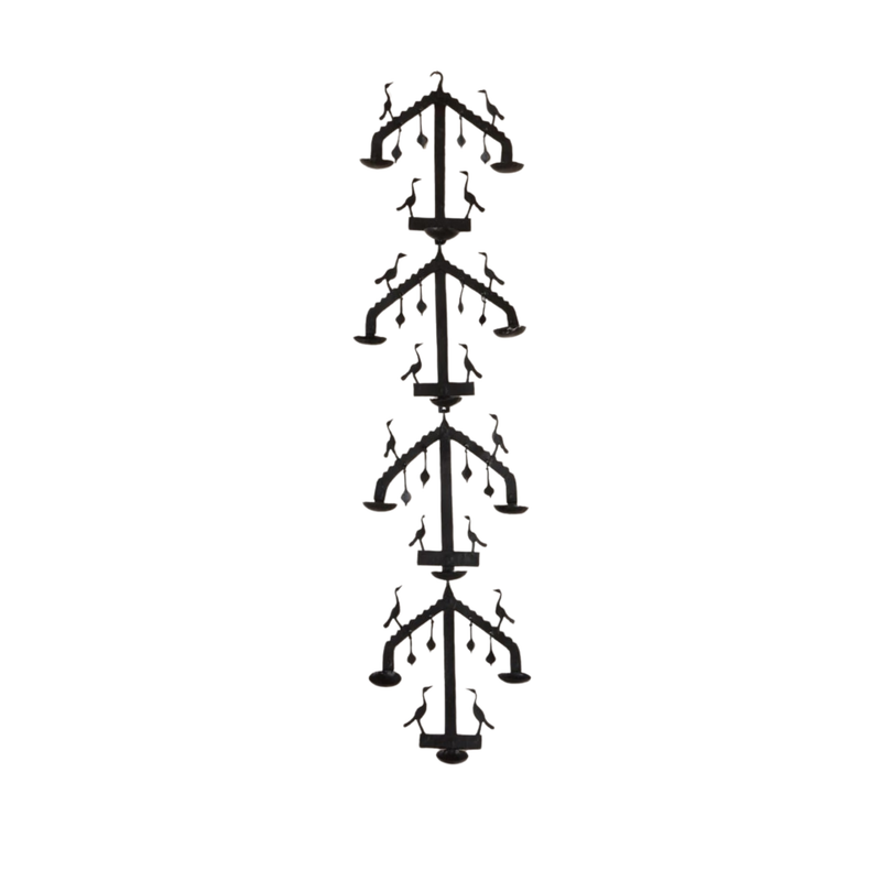 Wrought Iron Diya Wall Decor – Design 2 – Bastar Arts