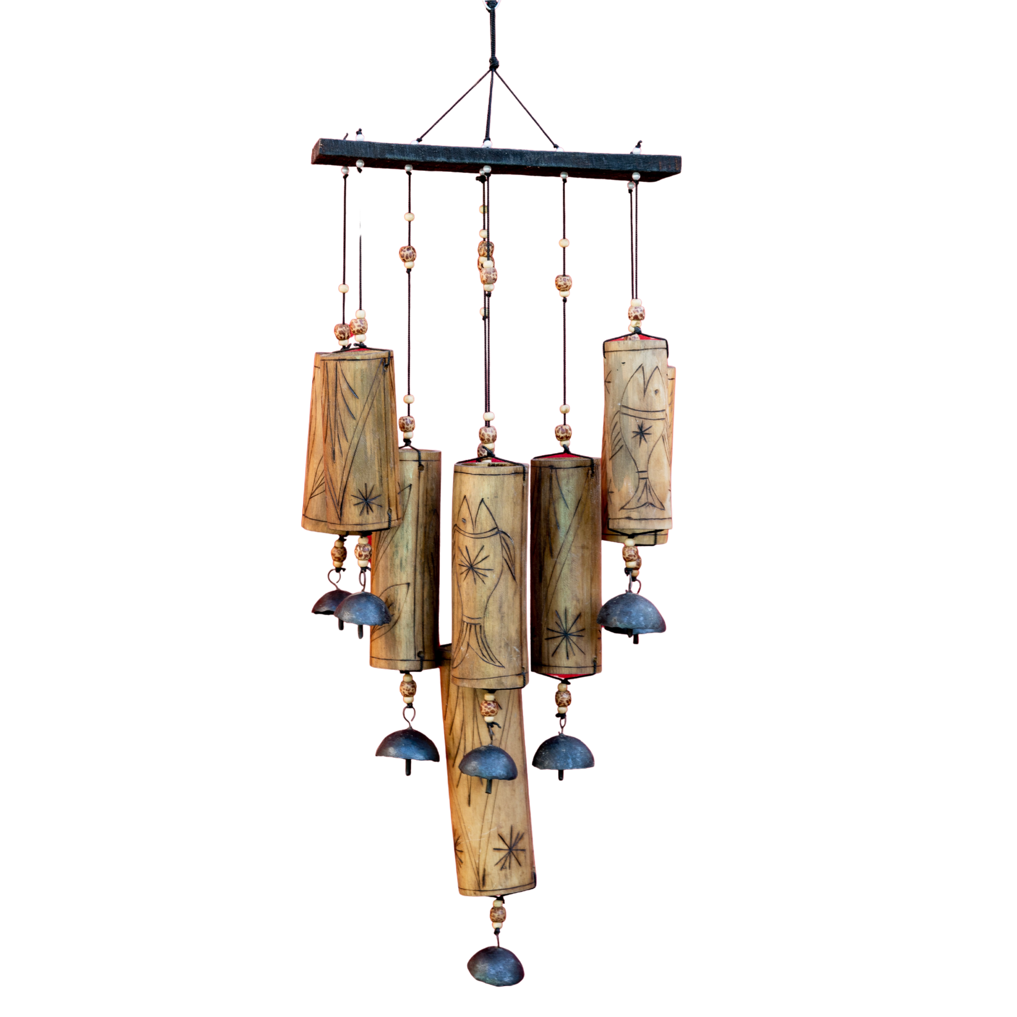 Bamboo Windchime (Wrought Iron Bells)