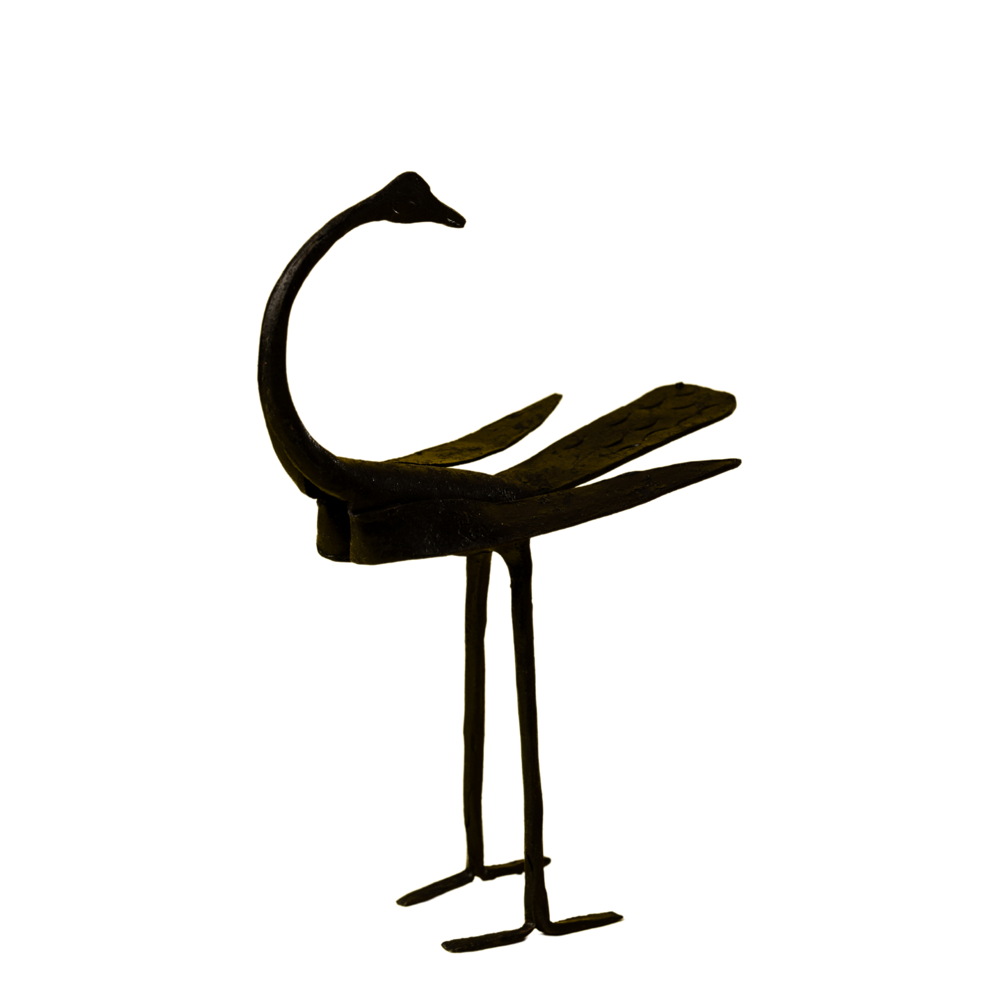 Handmade Dhokra Crane Statue | Bastar Tribal Art