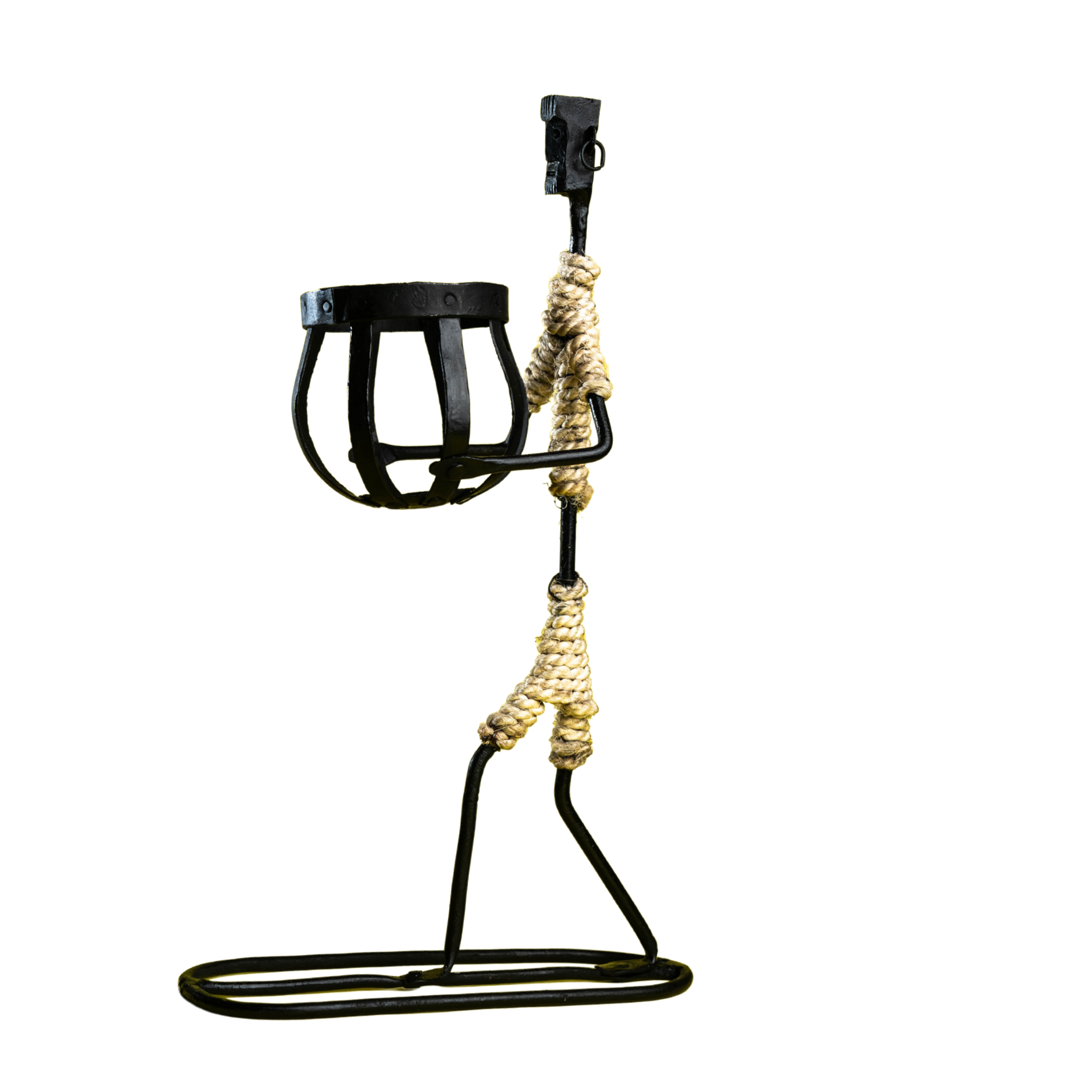 Wrought Iron Tribal Men candle Holder