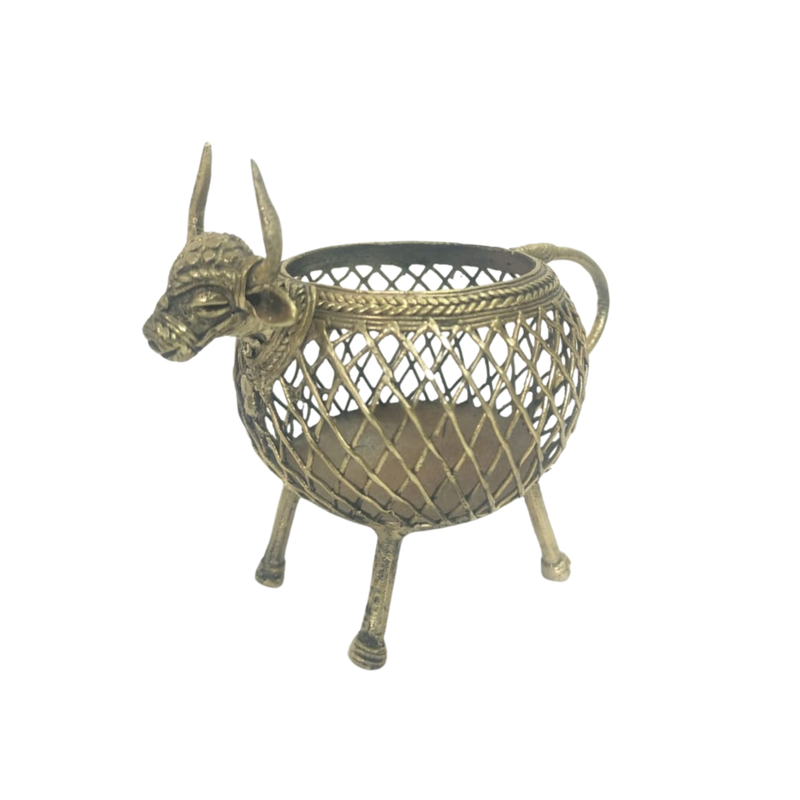 Dhokra Bull Dry Fruit Holder
