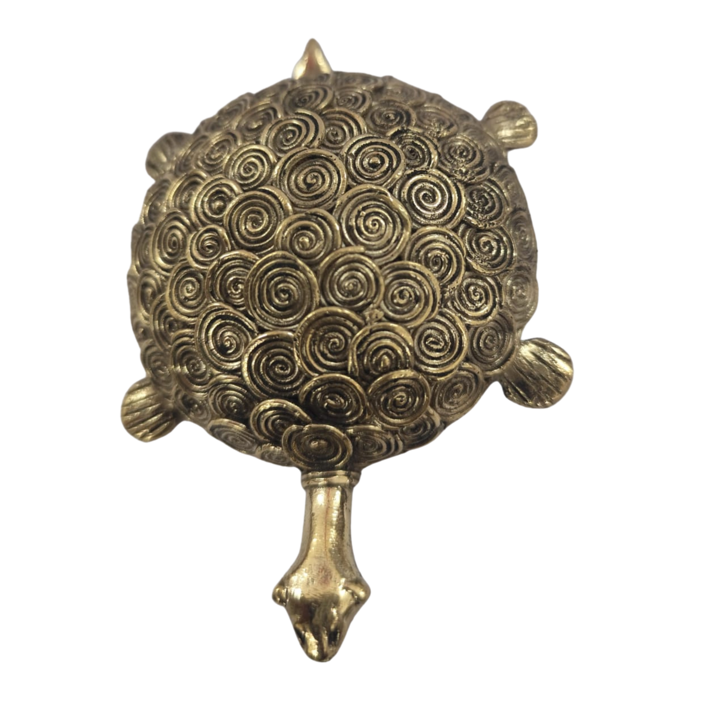 Dhokra Designer Round Turtle – Handcrafted Brass Tribal Showpiece | Bastar Art