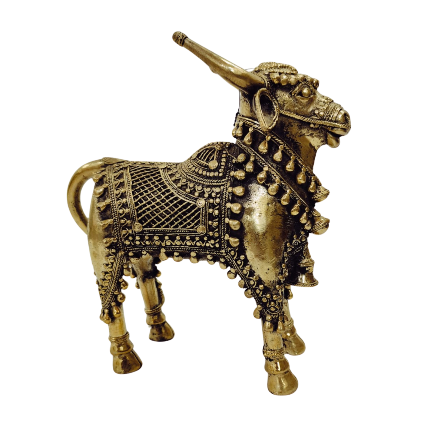 Dhokra Designer Nandi – Handcrafted Brass Tribal Figurine | Bastar Art