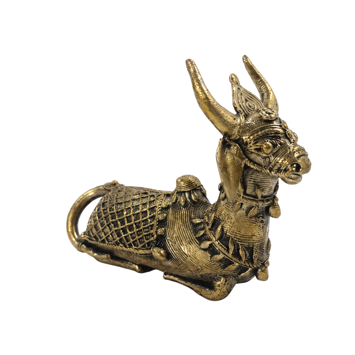 Dhokra Mini Nandi – Handcrafted Brass Paperweight | Bastar Art