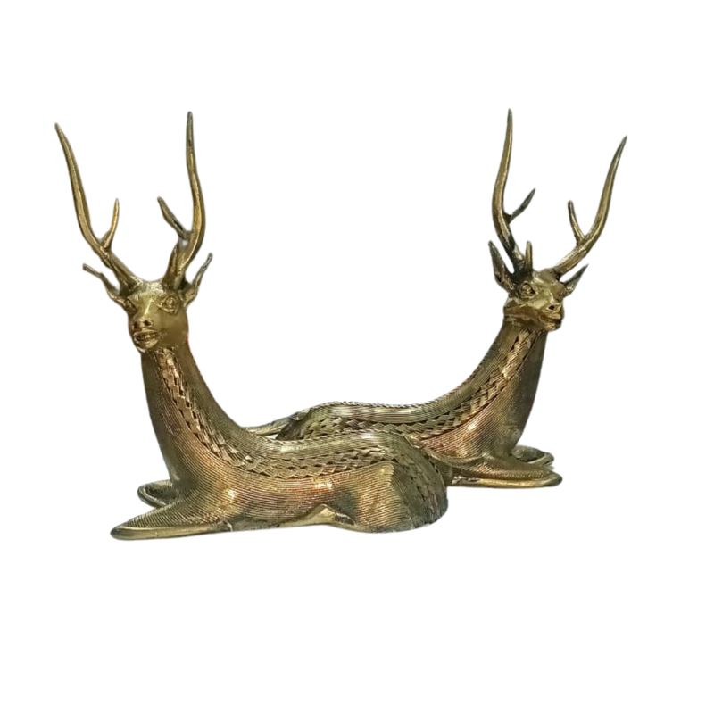 Dhokra Big Deer Pair(Sitting)