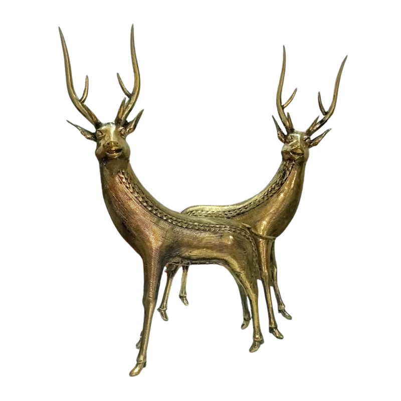 Dhokra Big Deer Pair(Standing)