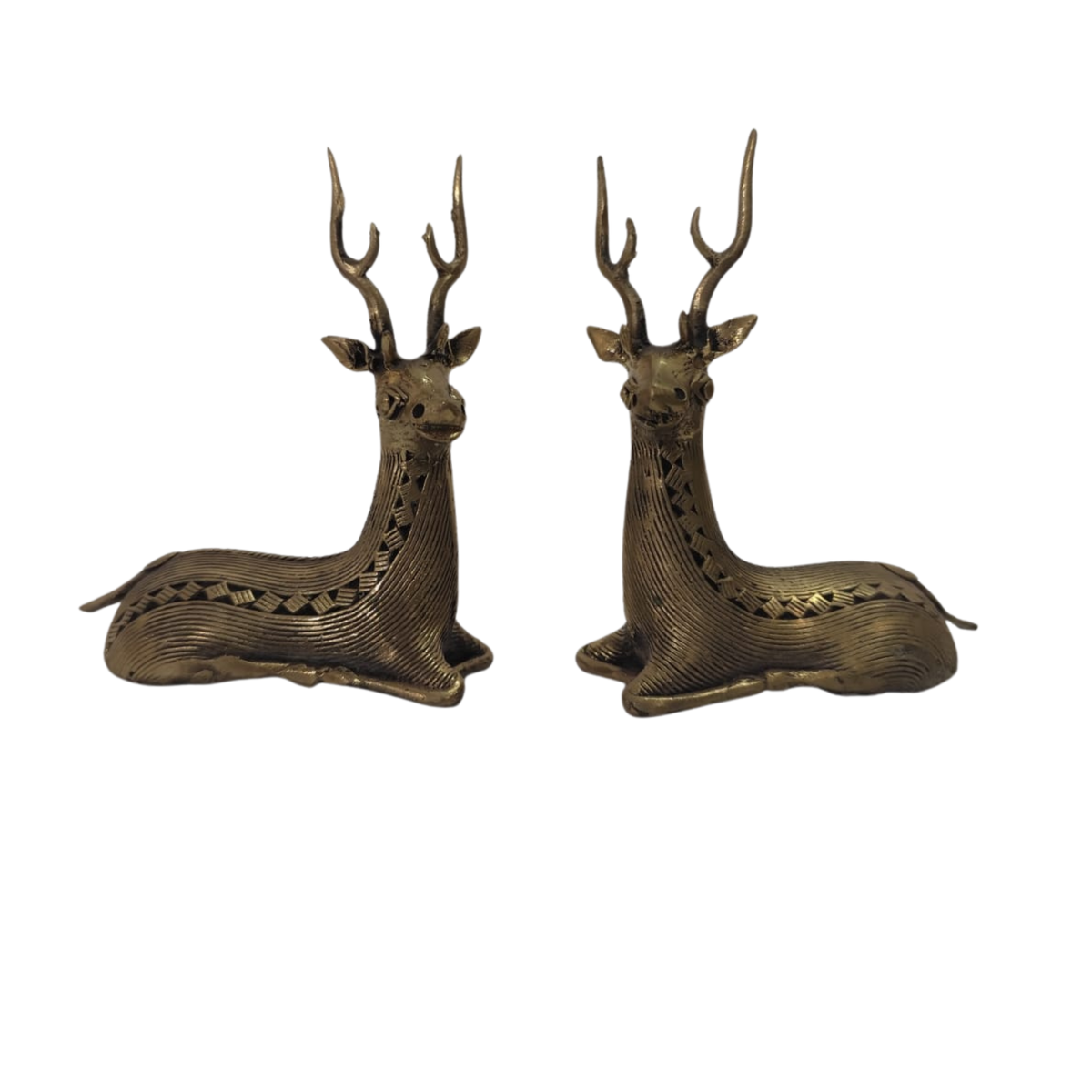 Dhokra Swamp Deer – Handcrafted Brass Tribal Sculpture | Bastar Art